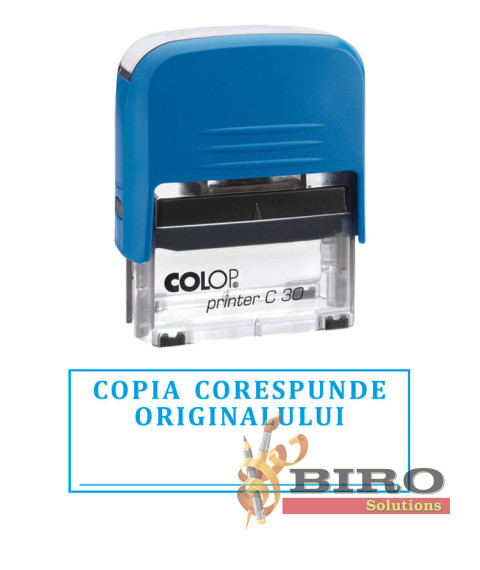Ștampilă /COPIA CORESPUNDE ORIGINALULUI/ cu loc de semnat, COLOP Printer C30